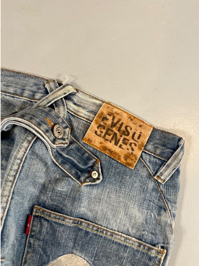 Vintage Evisu-Inspired Buckle Belt Denim – Blue (Men’s 30) — image 8 of 9