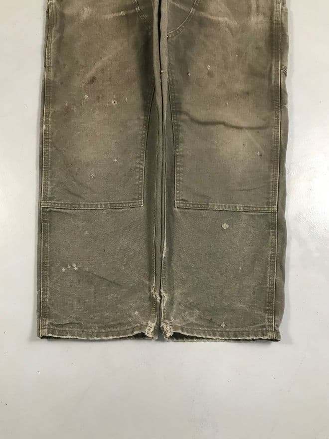 Vintage Carhartt B01 Double Knee Workwear Pants | Distressed Olive Green | Size 34 thumbnail 3