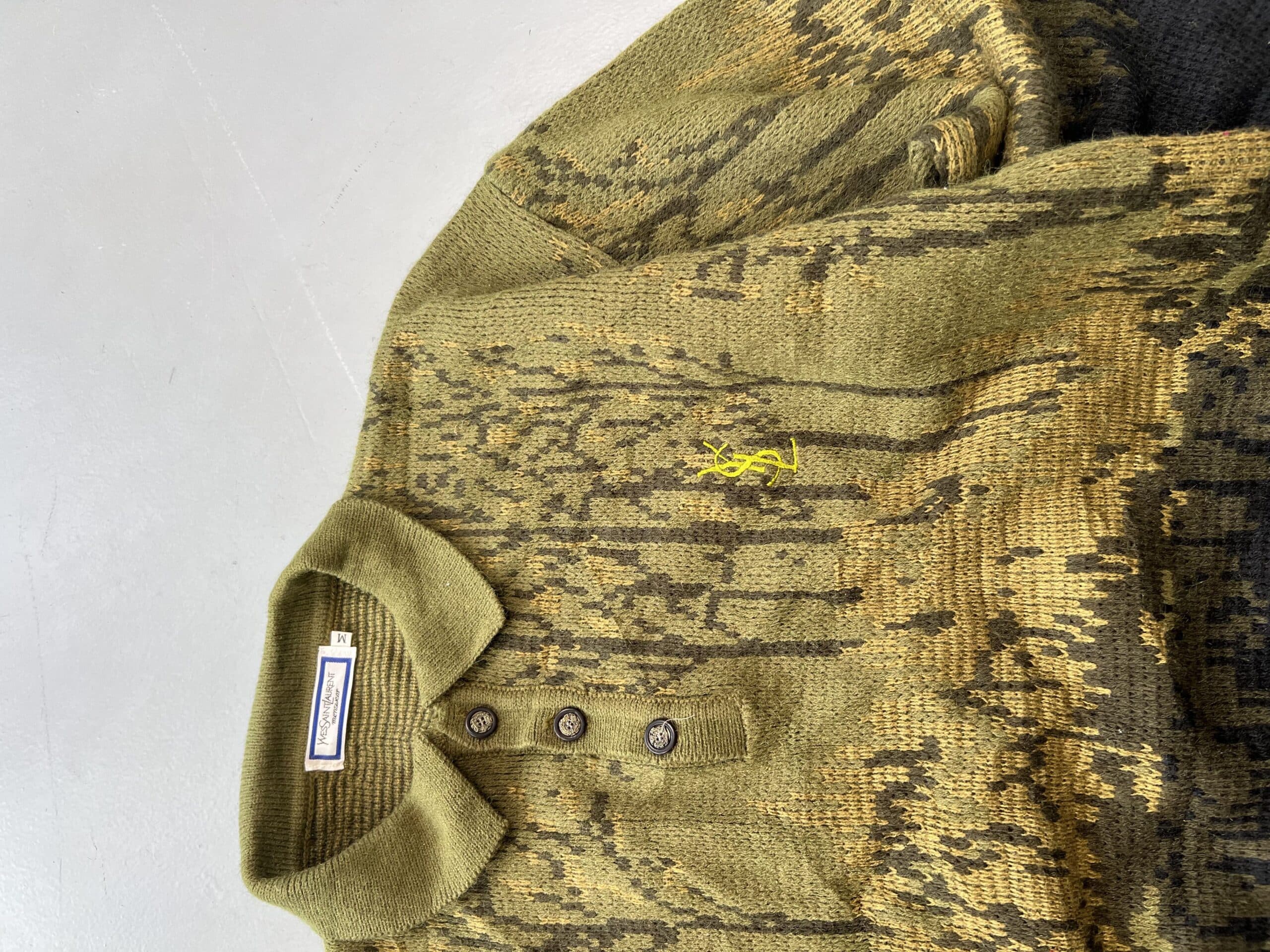 Vintage Yves Saint Laurent Multicolored Knit Sweater – Streetwear (Size S) — image 7 of 9