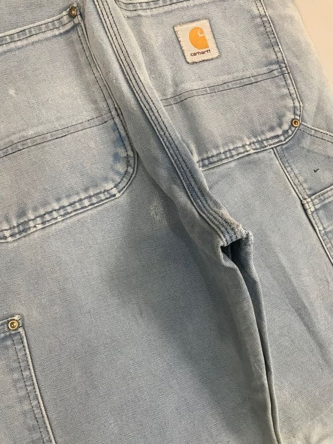 Vintage Carhartt Tan Carpenter Denim — Size 30 — image 11 of 12