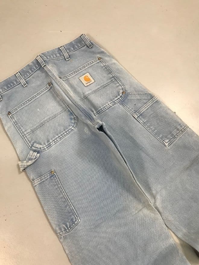 Vintage Carhartt Tan Carpenter Denim — Size 30 — image 10 of 12
