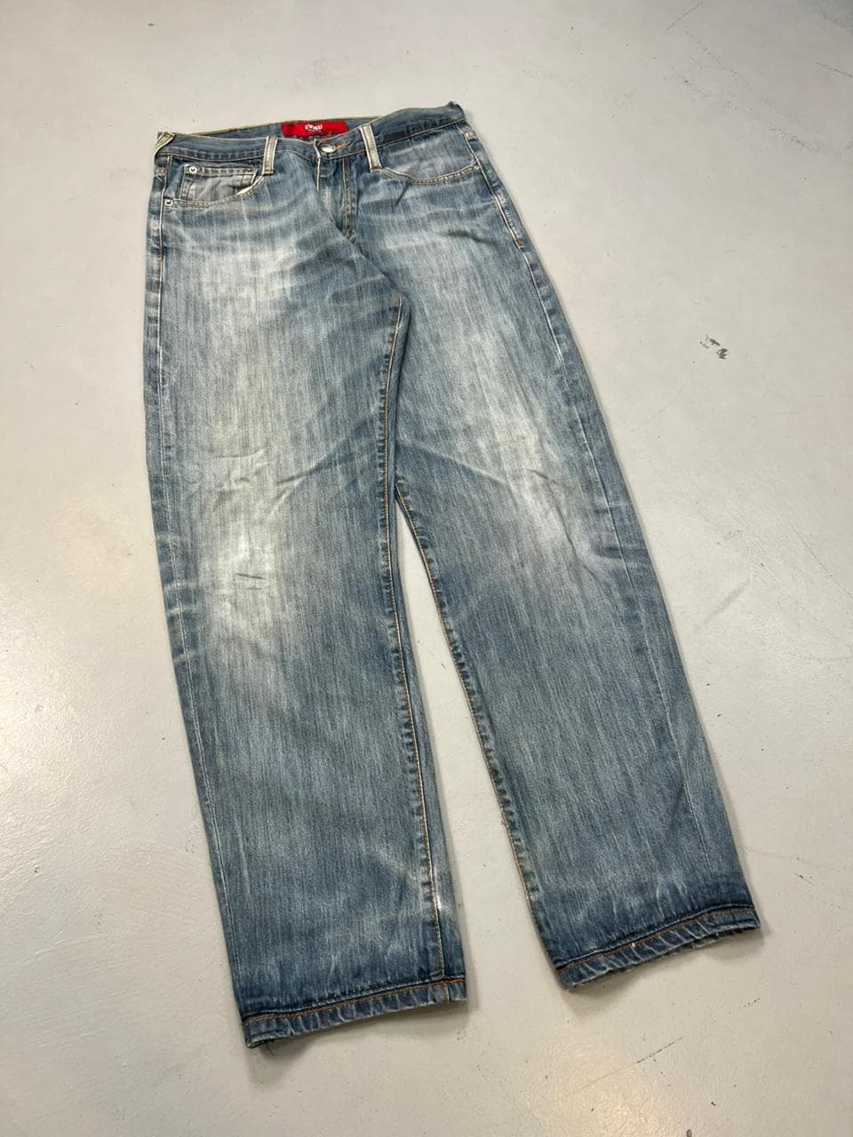 Japanese Denim 2000s – Vintage Blue Baggy Fit Jeans — image 7 of 7