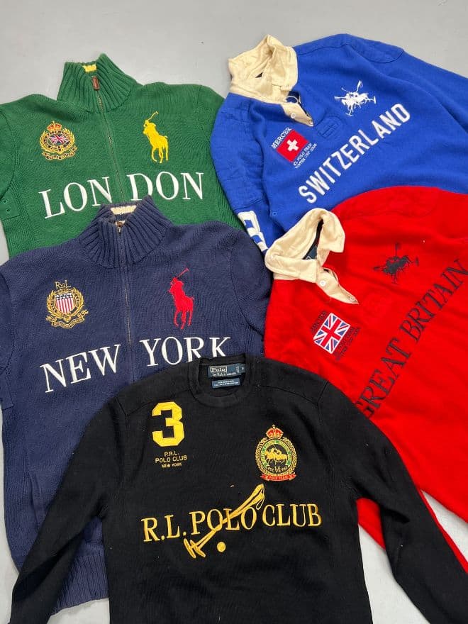 Polo Ralph Lauren Big Pony Wool Rugby Shirt Bundle – 5 PCS thumbnail 2