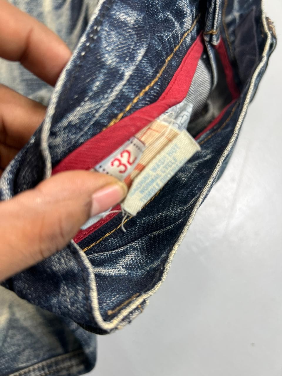 vintage y2k embroidered japanese denim pants — image 8 of 8
