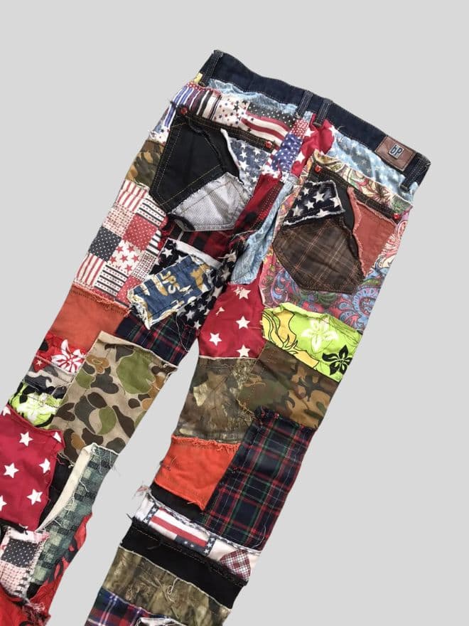 Vintage Biepa Reworked Custom Patchwork Denim – Size 30x32 — image 12 of 13