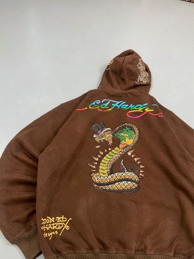 Vintage Ed Hardy by Christian Audigier Tiger Print Zip Hoodie — image 8 of 9