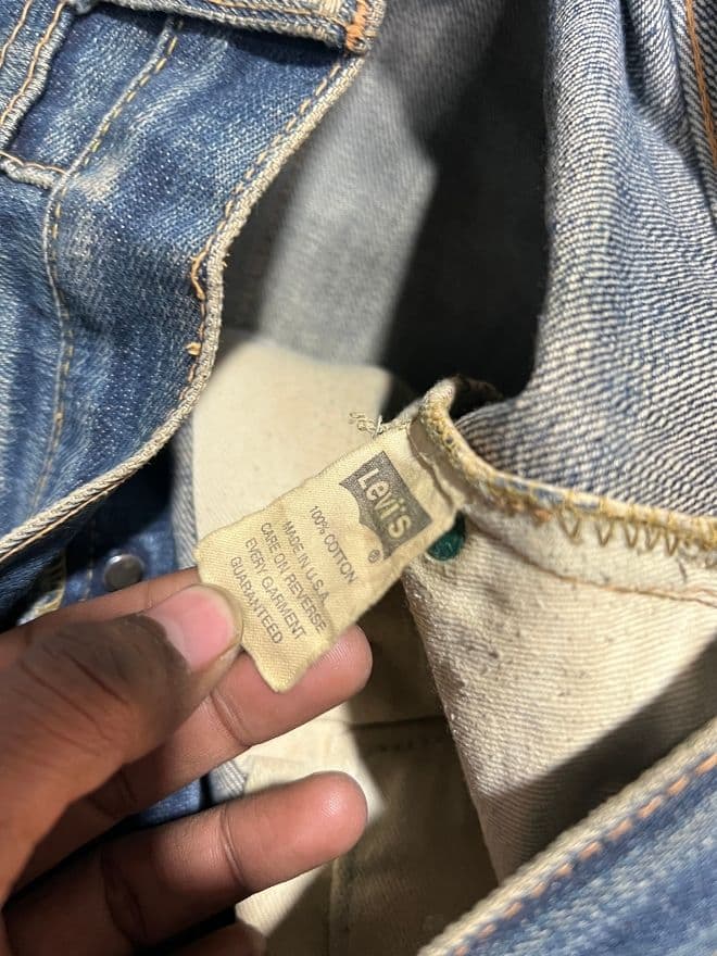 Vintage Levi’s Selvedge Denim Jeans Men’s 32 Blue — image 9 of 11