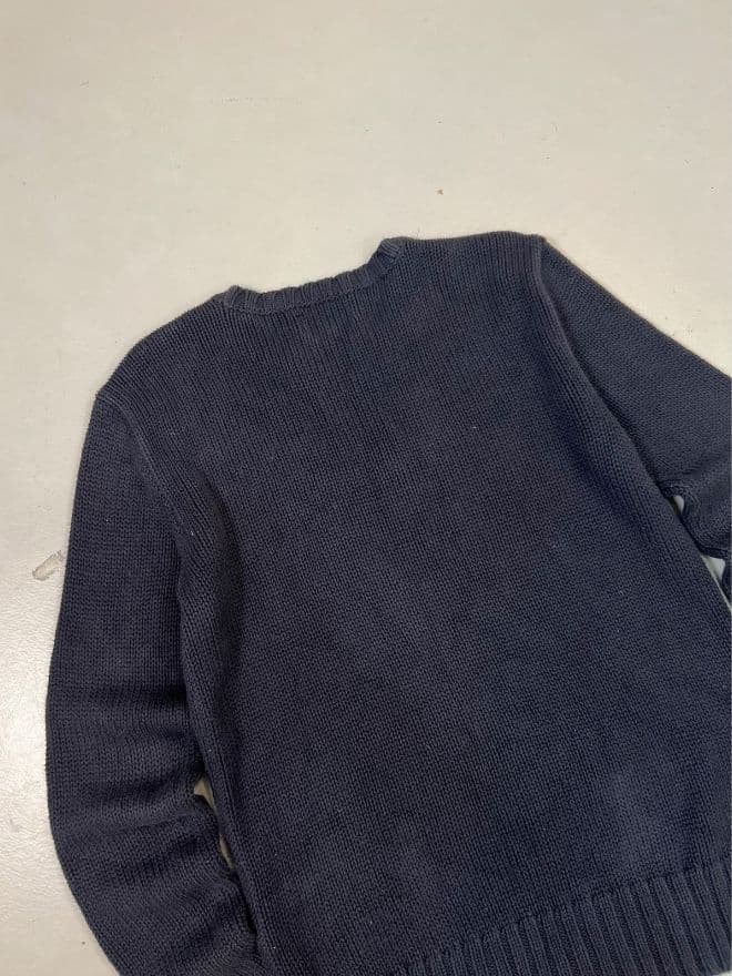 Vintage Polo Ralph Lauren Bear Knit Sweater – Blue – Size XL — image 5 of 10