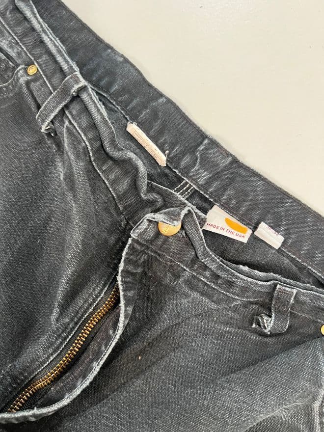 Vintage Carhartt B01 Black Double Knee Workwear Denim (Size 34x30) — image 11 of 12