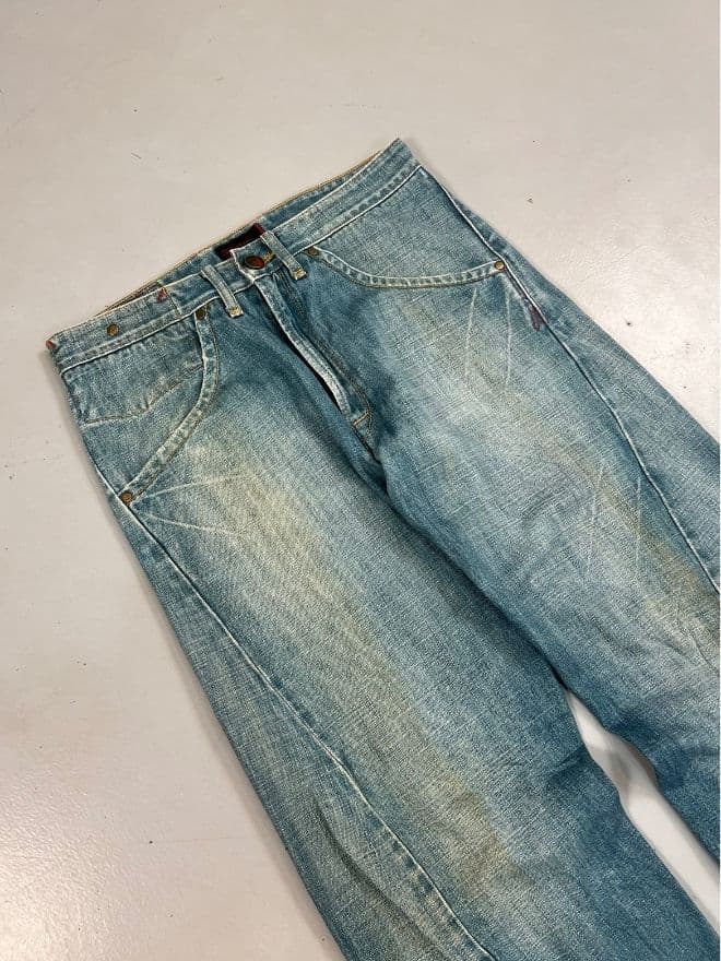 Vintage Levi’s Engineer Buckle Belt Denim – Size 32 — image 6 of 15