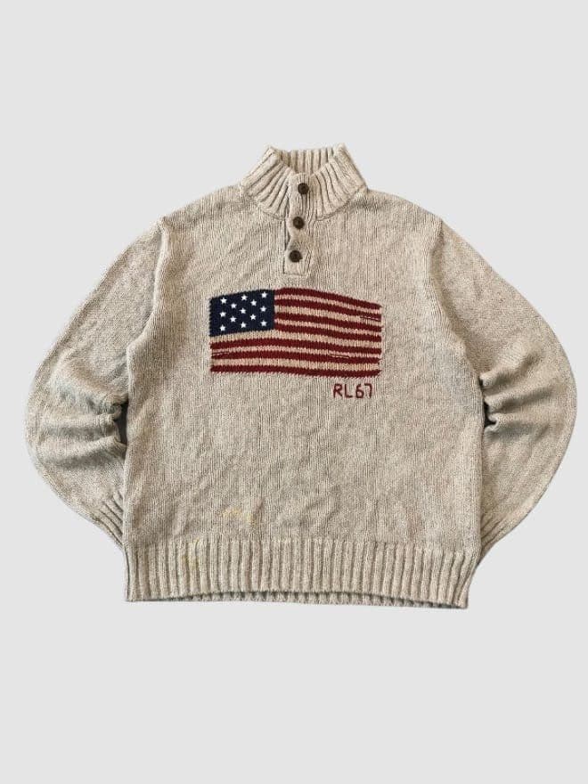 BUNDLE OF  VINTAGE RALPH LAUREN POLO AMERICAN FLAG SWEATER — image 7 of 9