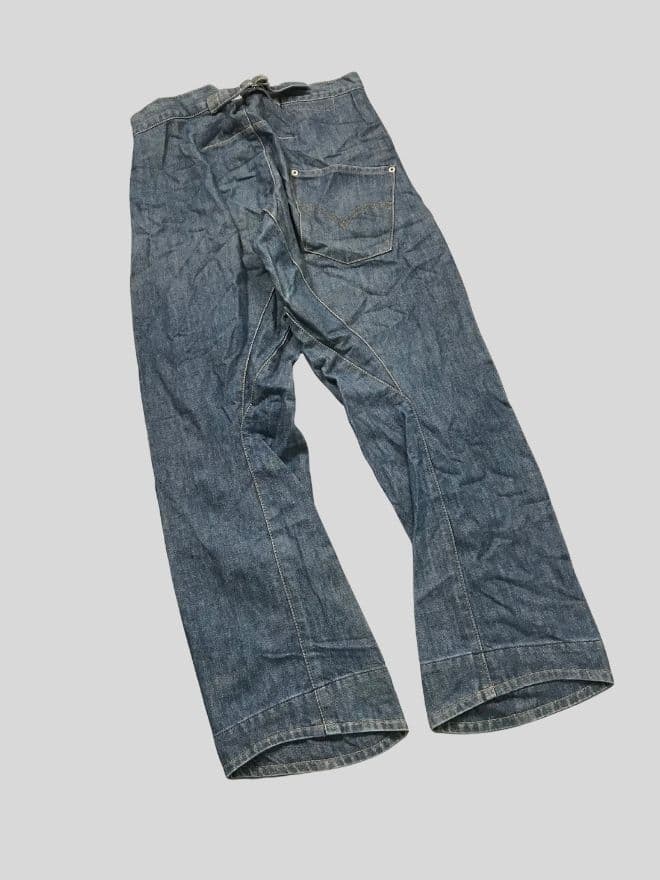 Vintage Levi’s Engineer Jeans Buckle Belt Denim | Size 28 | Distressed Blue Wash — image 9 of 9