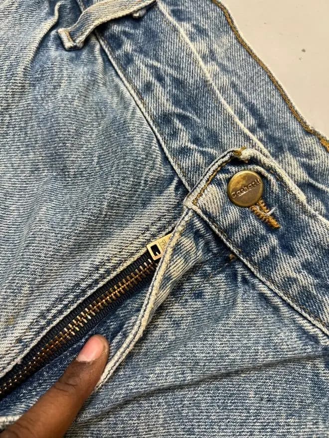 Vintage Carhartt B07 Denim Double Knee Jeans | Blue | Size 36 Workwear Pants — image 5 of 11