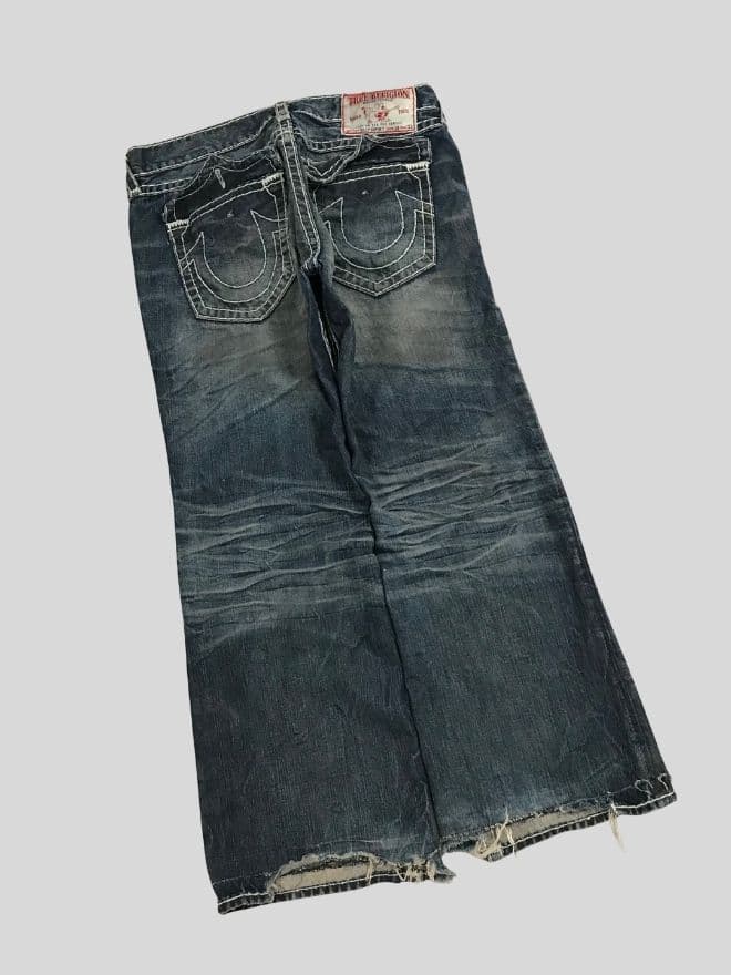 Vintage True Religion Baggy Fit Denim Jeans | Heavy Stitching | Size 38 — image 9 of 11
