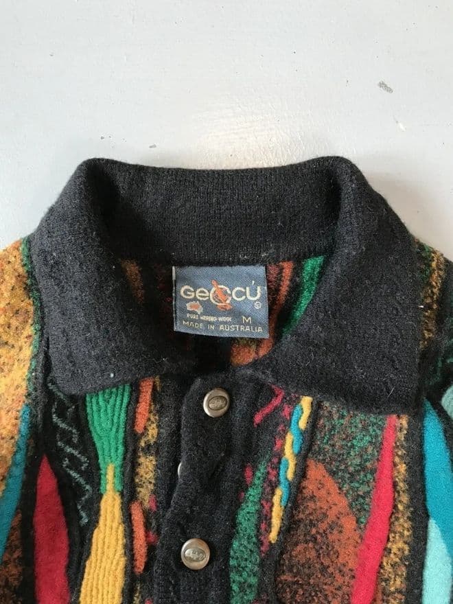 Vintage Coogi Style Multicolor Knit Sweater – Men’s M — image 2 of 6