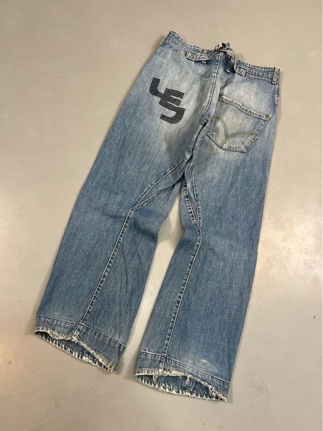 Vintage Levi’s Engineer Jeans With Buckle-Back – Size 32 — image 11 of 11