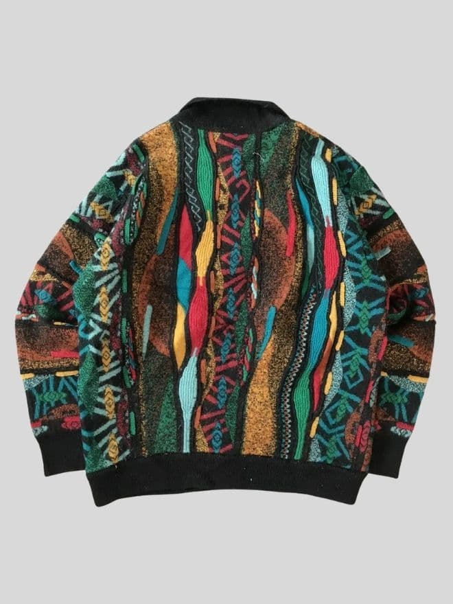 Vintage Coogi Style Multicolor Knit Sweater – Men’s M — image 3 of 6