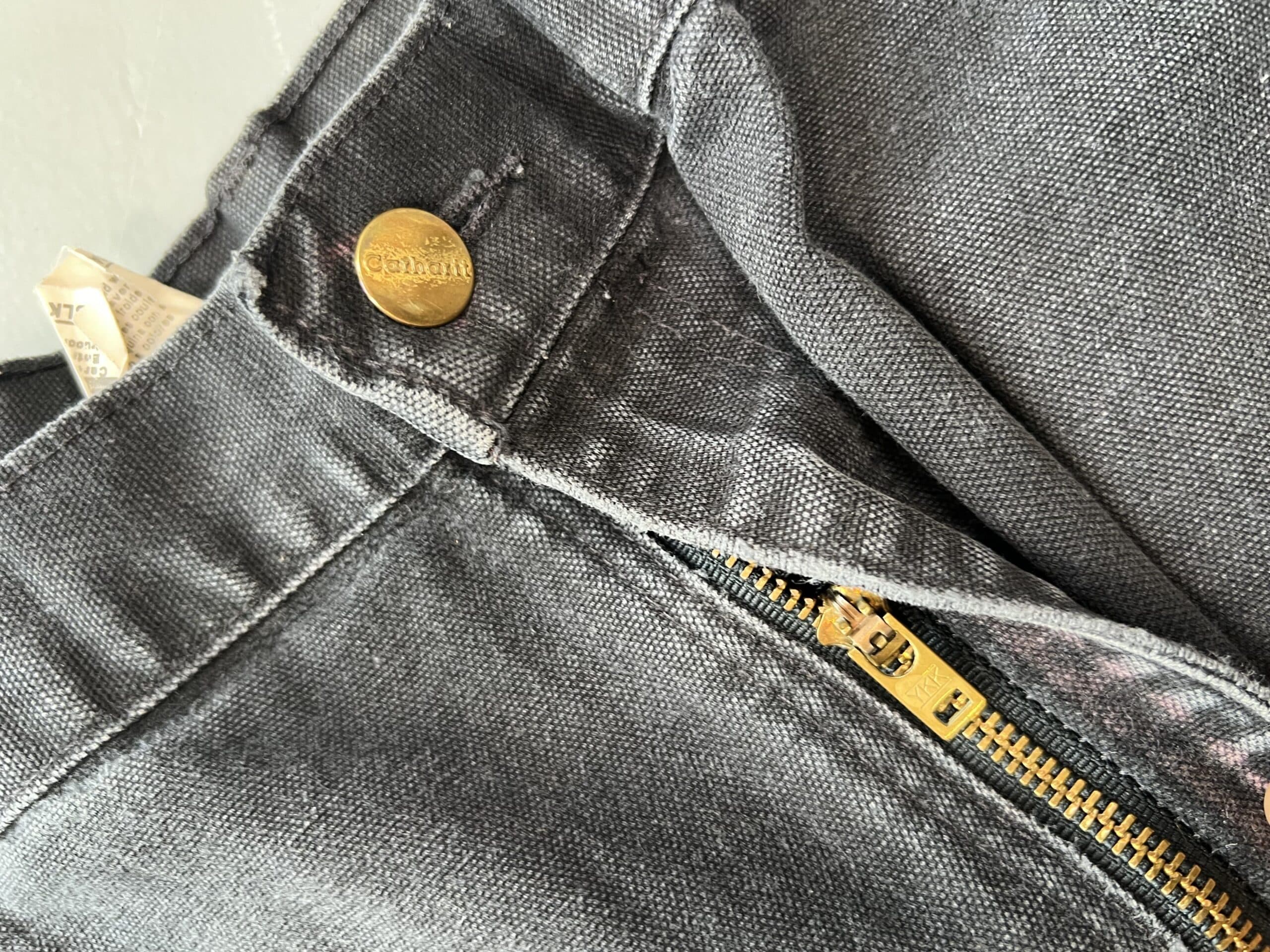 Vintage Carhartt B01 BLK Double Knee Workwear Denim – Black (Size 40) — image 6 of 11
