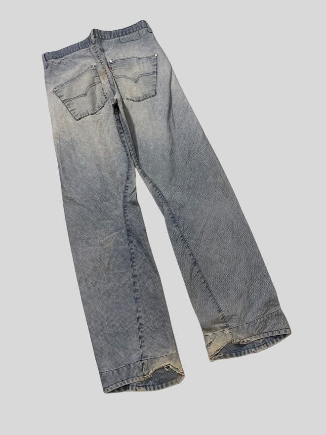 Levi's Vintage Engineer Jeans Custom – Blue Denim – US 32 / EU 48 – Distressed Avant-Garde — image 7 of 11