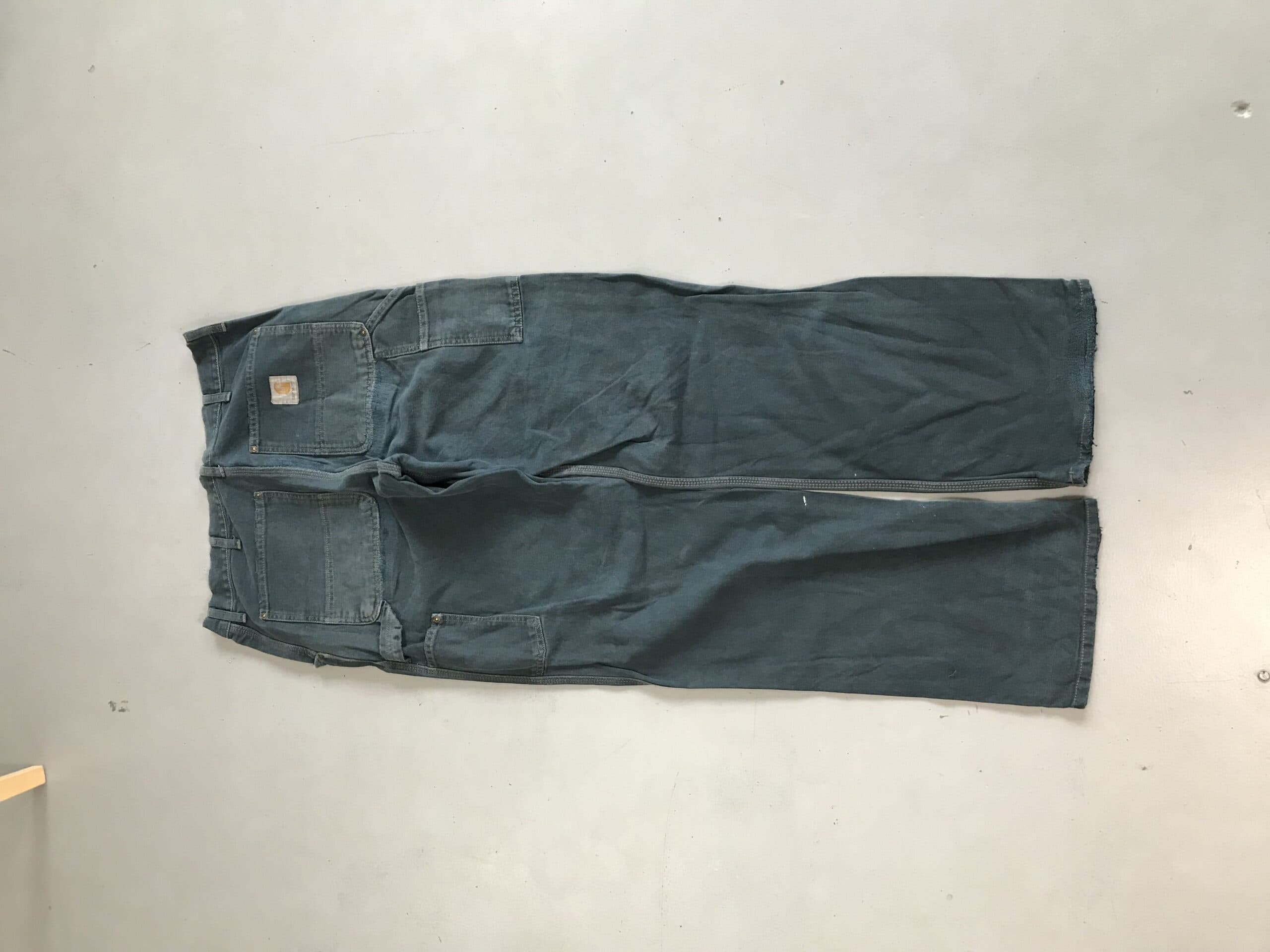 Vintage Faded Carhartt WIP Carpenter Denim | Distressed Blue Workwear Jeans | Size 34 — image 12 of 12