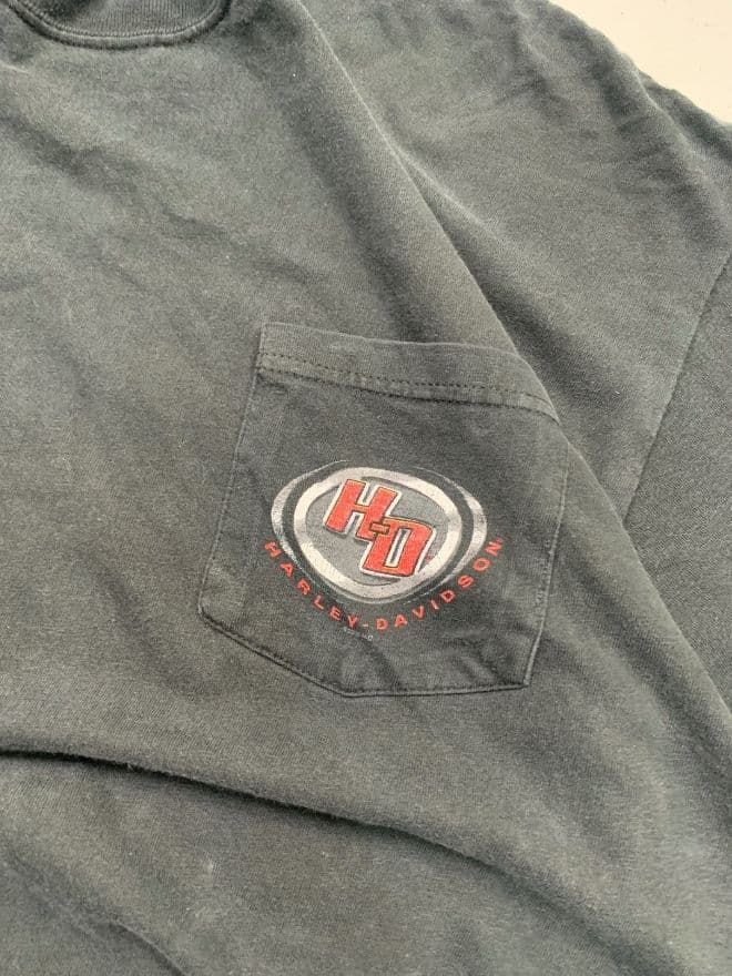 Vintage Harley-Davidson Flame Graphic Long Sleeve T-Shirt – Black – Men’s XL – Streetwear — image 7 of 10