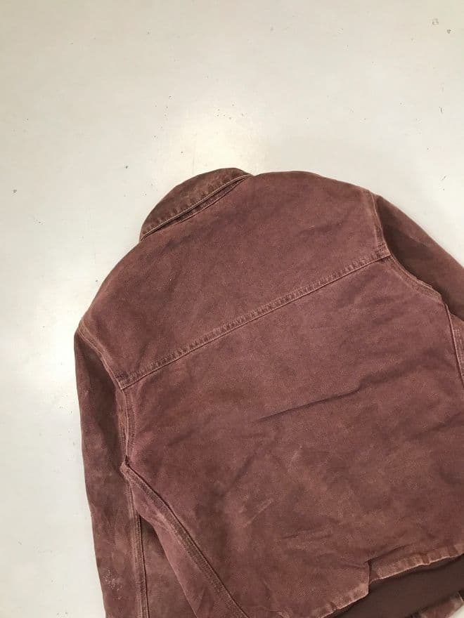 Rare Vintage Carhartt Y02BRG Santa Fe Blanket-Lined Jacket – Red – Size L (Fits XXS–XS) thumbnail 4