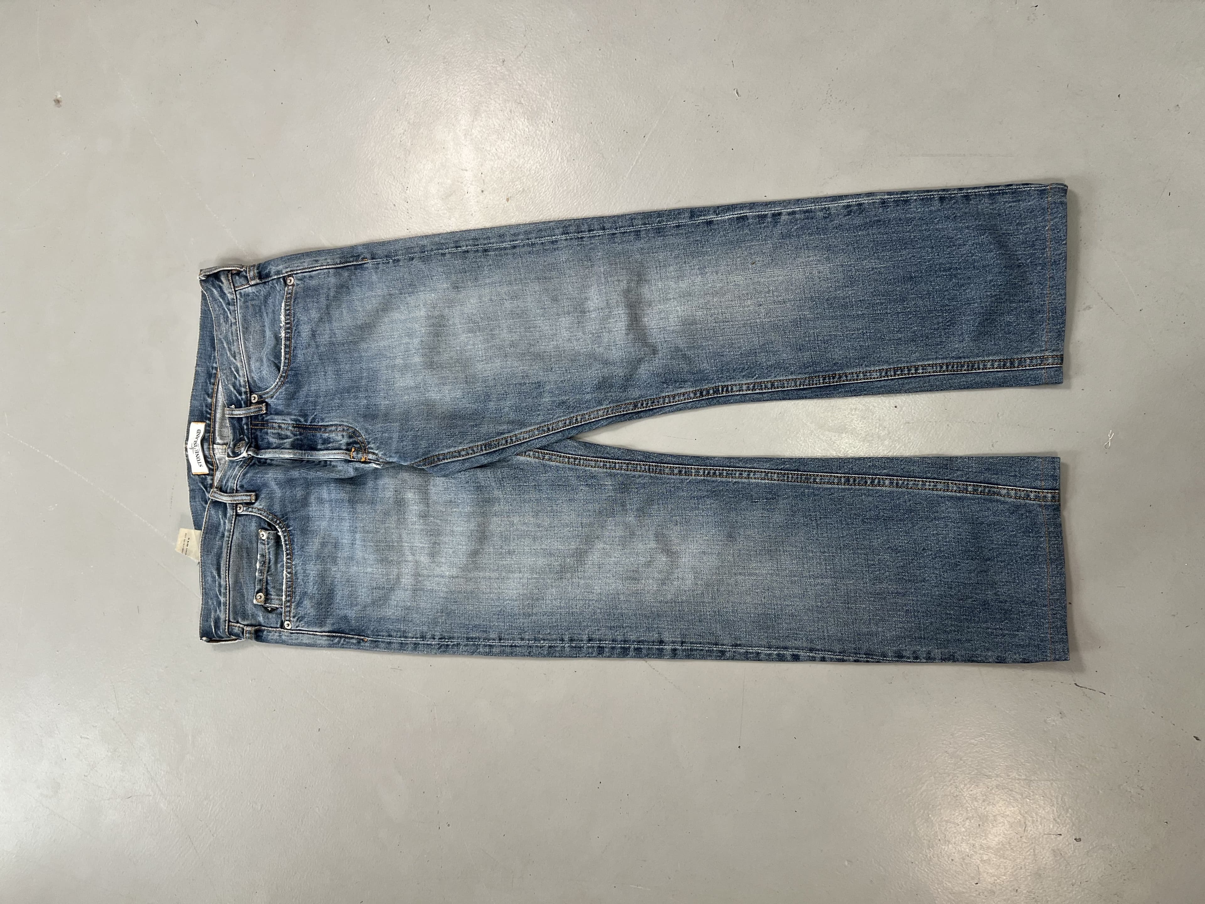 Super Rare Vintage Stone Island Straight Fit Denim Jeans – Made in Italy (Size 34) — image 9 of 11