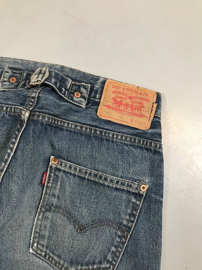 Vintage Levi’s Buckle Belt Denim – Size 28 — image 9 of 9