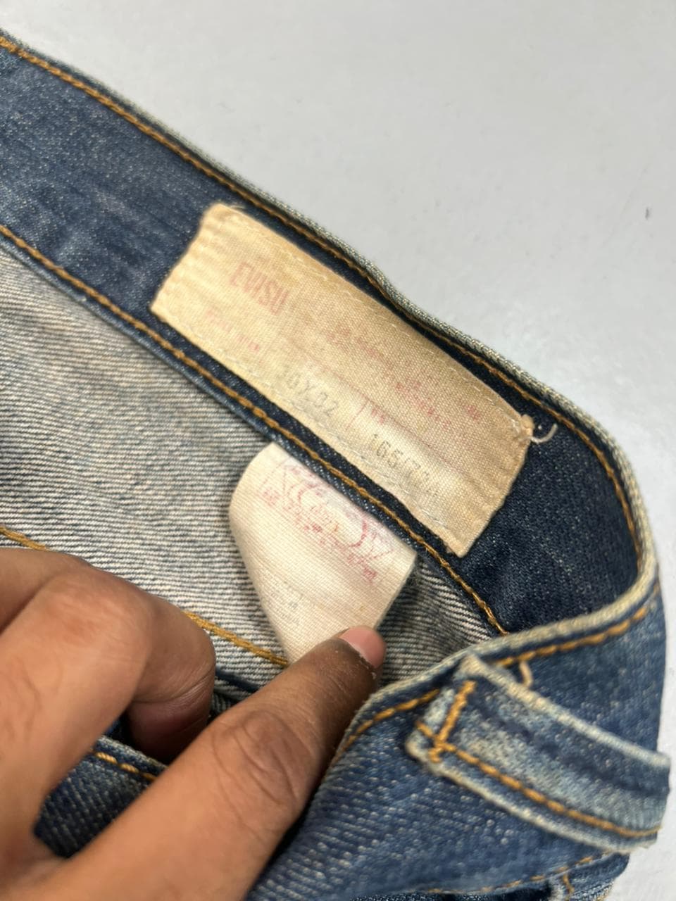 vintage y2k EVISU embroidered japanese denim pants — image 5 of 9