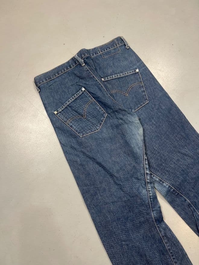 Vintage Levi’s Engineer Jeans | Black Denim | Size 32 | Avant-Garde | Authentic — image 8 of 8