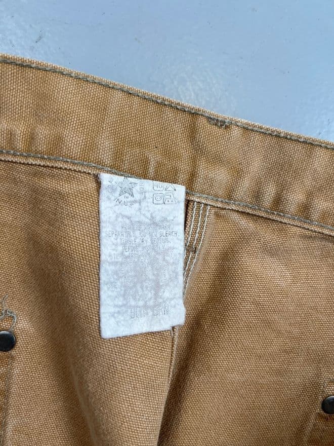 Vintage Carhartt B01 BRN Double Knee Workwear Denim | Size 42 — image 5 of 10