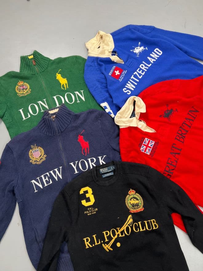 Polo Ralph Lauren Big Pony Wool Rugby Shirt Bundle – 5 PCS thumbnail 3