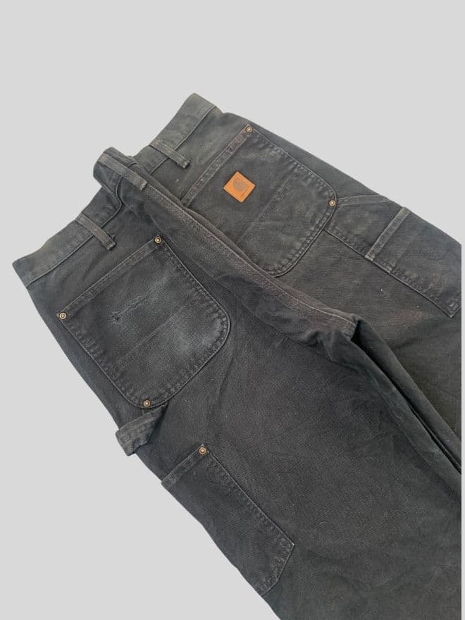Carhartt Vintage B01 BLK Double Knee Denim – Black – Size 36 – Long 46” Length — image 6 of 7