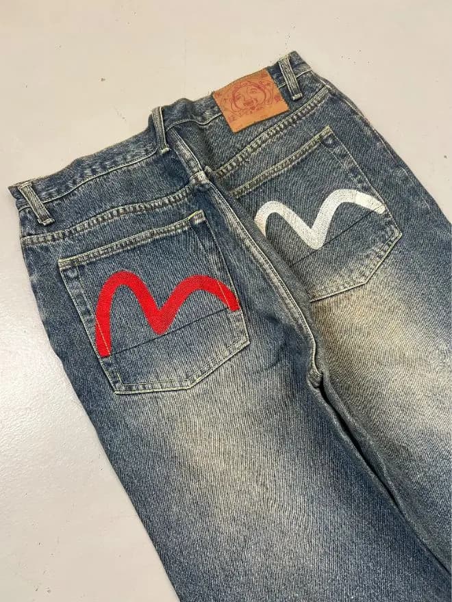 Vintage Japanese Brand Evisu-Inspired Denim Jeans – Size 32 (US) / 48 (EU) — image 8 of 8