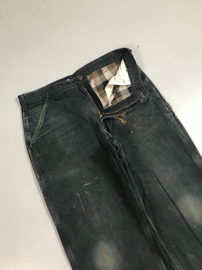 Vintage Carhartt Blanket-Lined Carpenter Denim – Size 34 — image 6 of 8