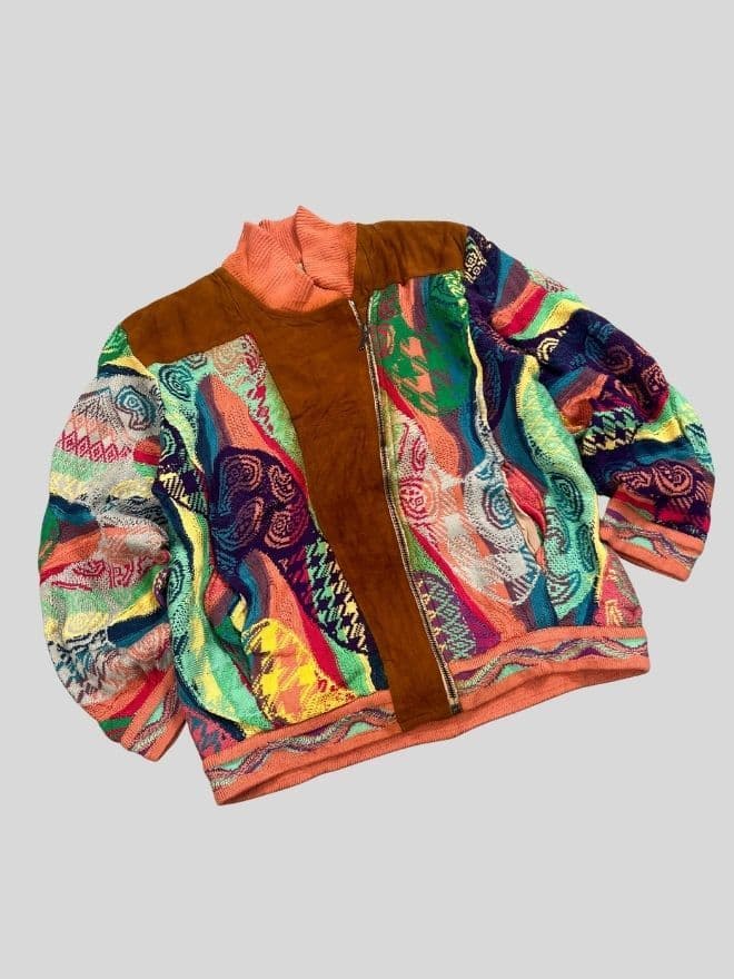 Vintage COOGI Multicolor 3D Knit Sweater | Size XS | Rare Pattern — image 6 of 9
