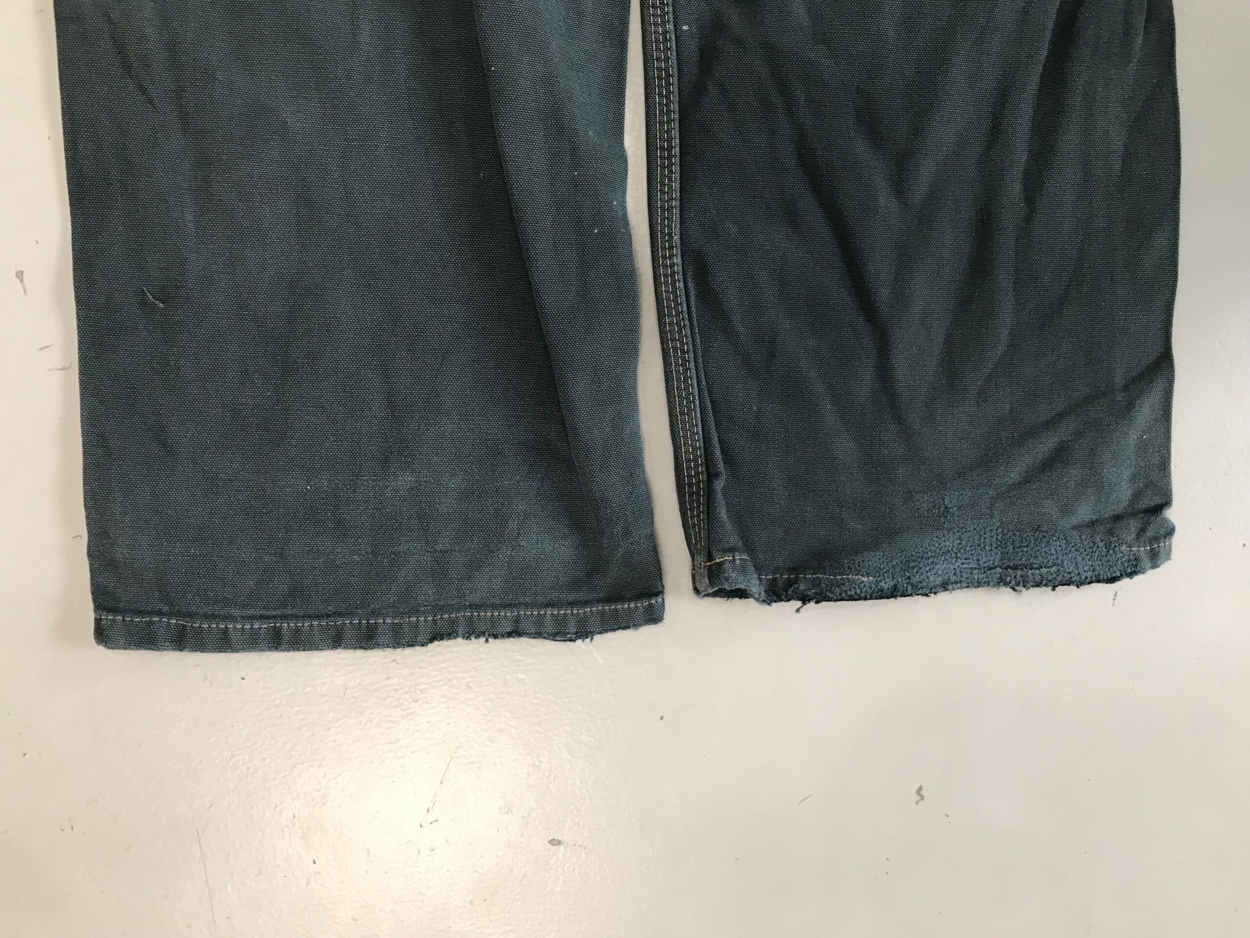 Vintage Faded Carhartt WIP Carpenter Denim | Distressed Blue Workwear Jeans | Size 34 — image 11 of 12
