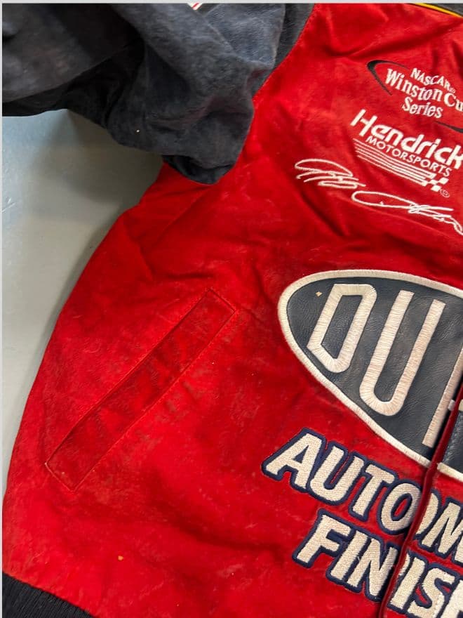 Vintage Jeff Hamilton Chase NASCAR Racing Suede Patch Jacket – Multi Color – Size S — image 5 of 13