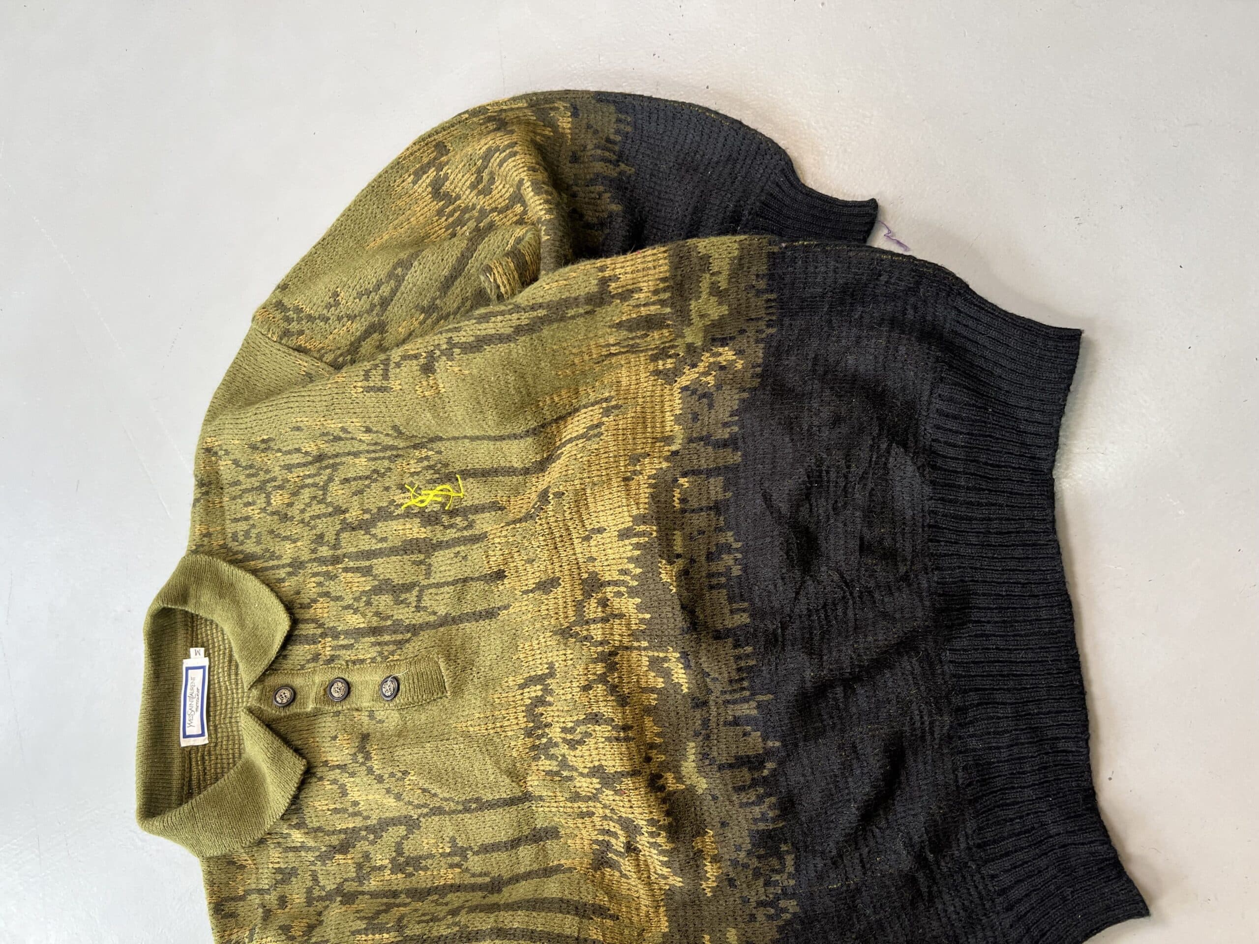 Vintage Yves Saint Laurent Multicolored Knit Sweater – Streetwear (Size S) — image 8 of 9
