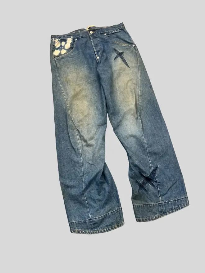 Vintage Levi’s Avant-Garde Engineer Denim Jeans with Buckle Belt – Size 34 (US) / 50 (EU) — image 7 of 8
