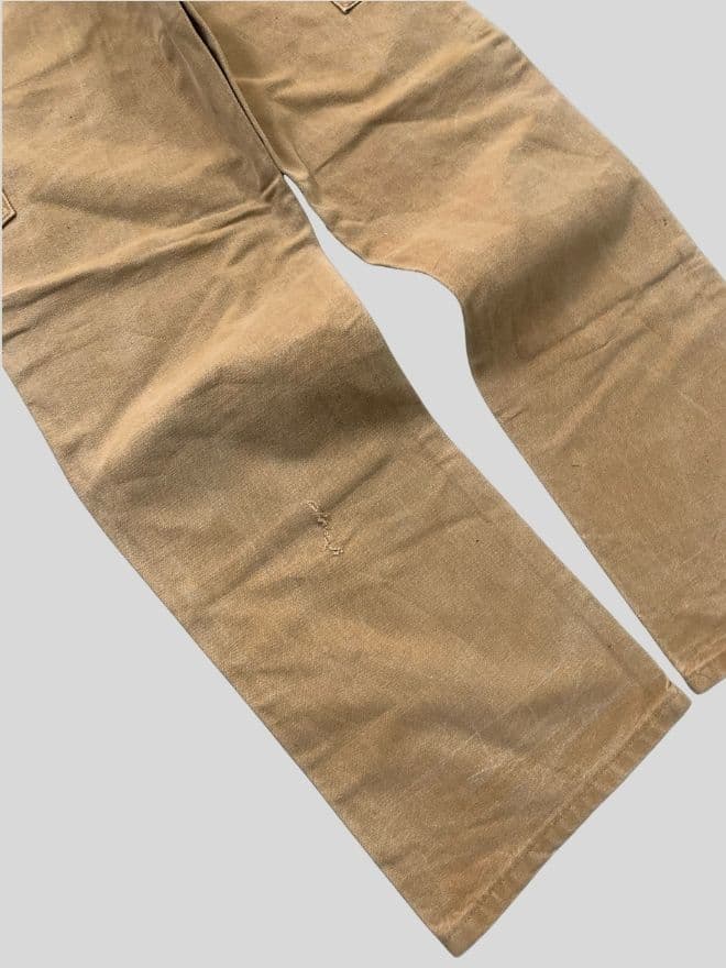 Carhartt Vintage Double Knee Denim – Beige – Size 33 – Paint Splatter Workwear thumbnail 2