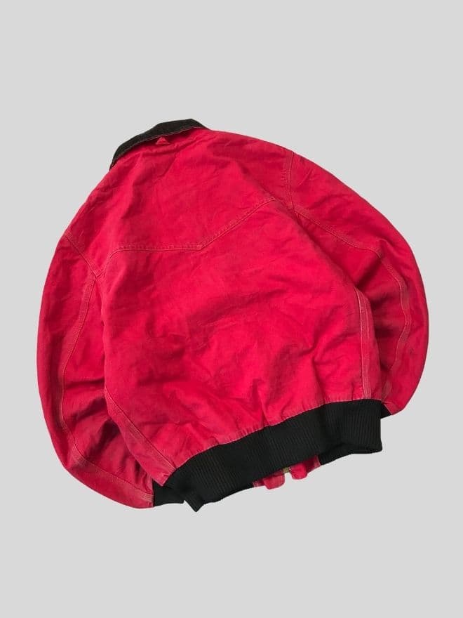 Rare Vintage Carhartt Sherpa-Lined Santa Fe Jacket – Red – Size S – Classic Workwear thumbnail 4