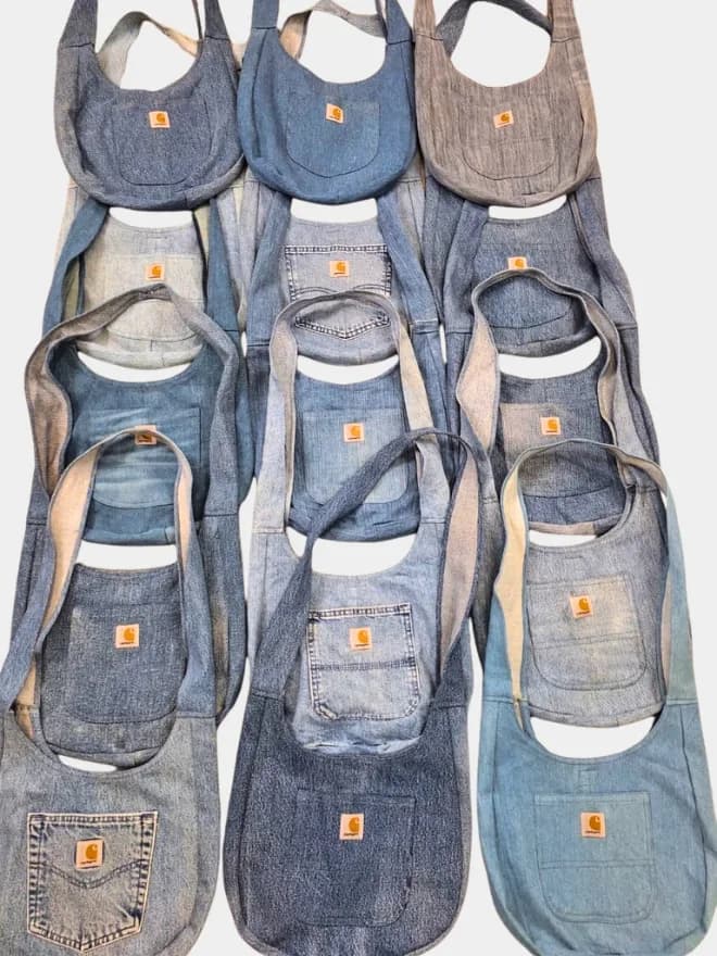 Carhartt Reworked Denim Sling Bag — image 6 of 8