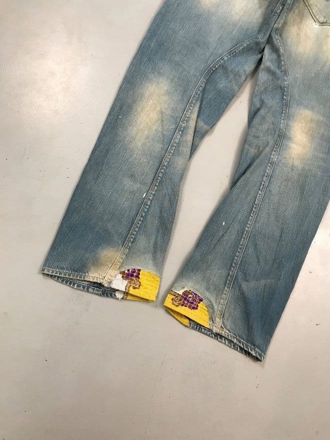 Vintage Levi’s Engineer Jeans Buckle Belt Denim — Size 34 — image 11 of 14