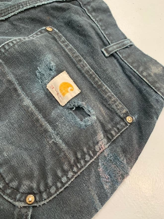 Vintage Carhartt Double Knee Carpenter Denim (Black) — image 8 of 14