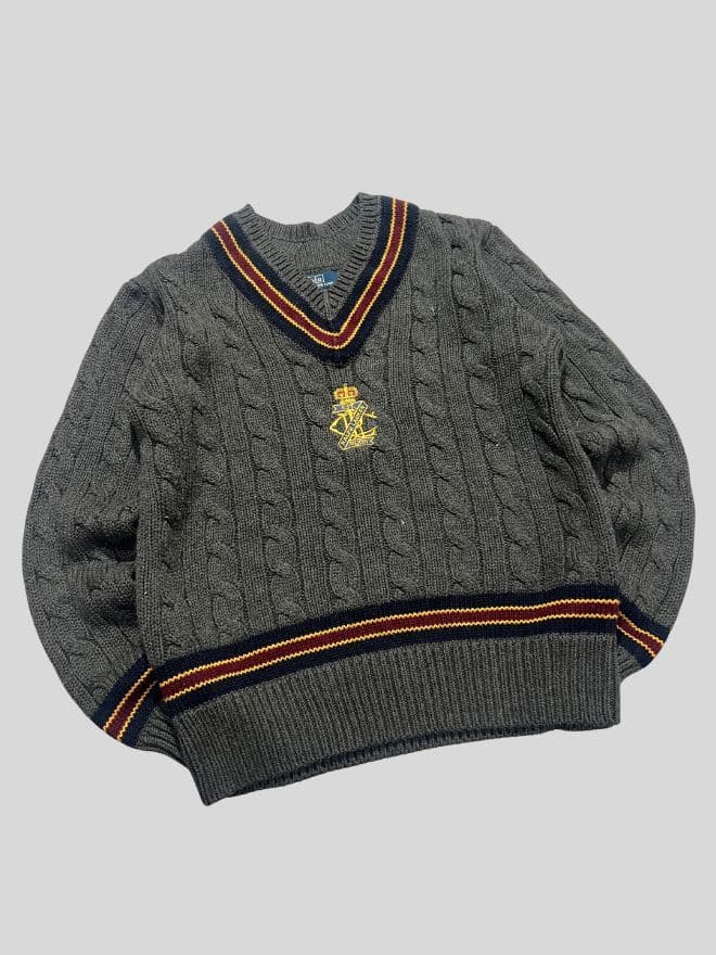BUNDLE OF VINTAGE POLO RALPH LAUREN V-NECK CRICKET SWEATERS — image 5 of 5