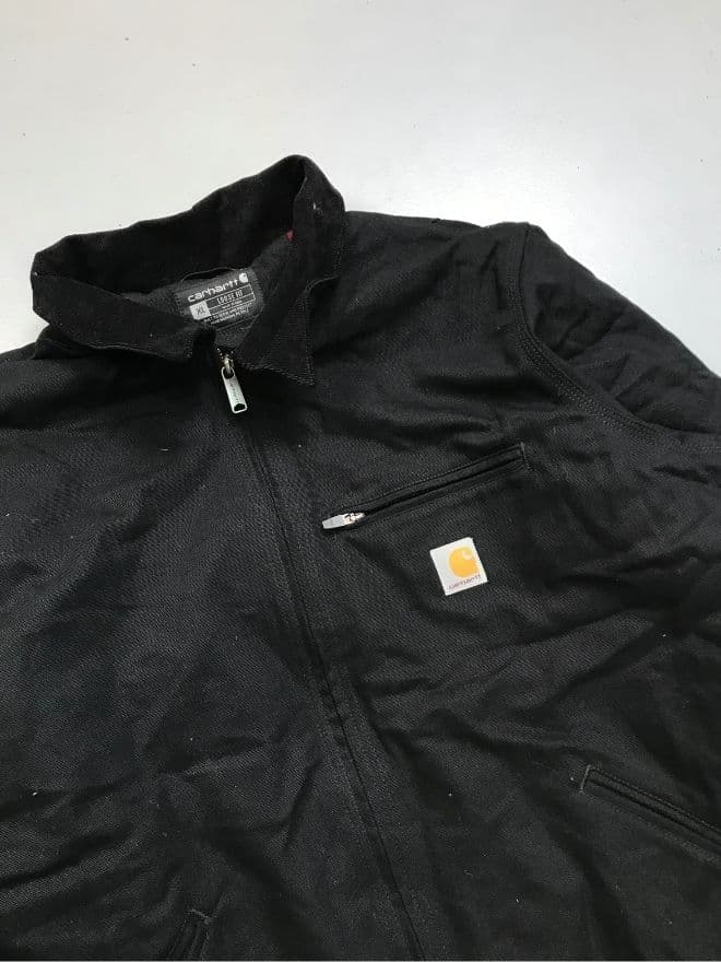 Factory Leftover Vintage Carhartt Blanket-Lined Detroit Jacket – Black (Men’s L / EU 52–54) — image 7 of 9