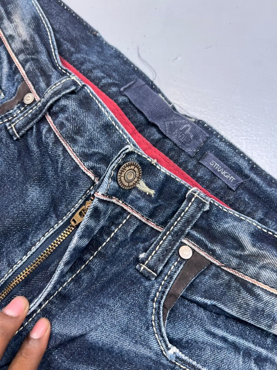 vintage y2k embroidered japanese denim pants (Copy) — image 5 of 5