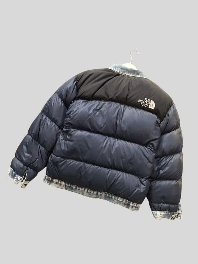 Levi’s × The North Face Upcycled Denim Puffer Jacket – Vintage Orange – XS — image 9 of 12