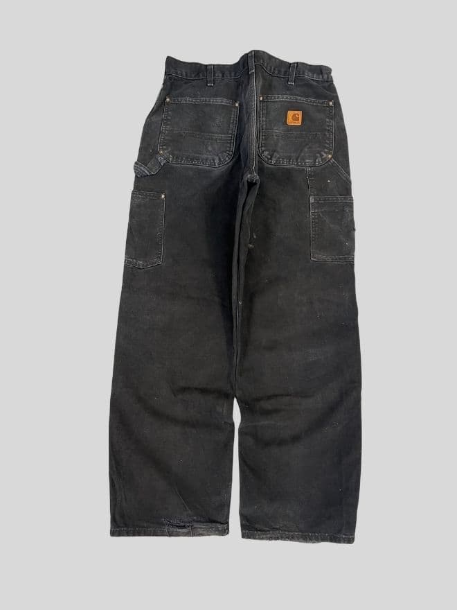 Vintage Carhartt B01 BLK Double Knee Workwear Denim – Men’s US 34 / EU 50 | Black — image 7 of 10